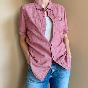 Prana Western-style short sleeve button up shirt